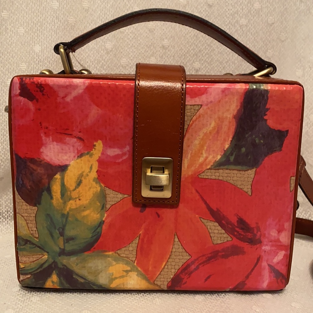 Patricia Nash Tauria Spring Straw Box Bag. Used once.